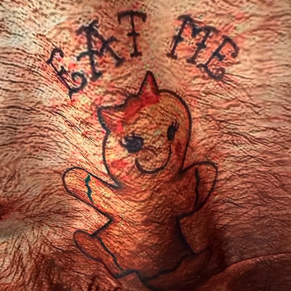 Men’s med Large Ugly Christmas’s Sweater Hairy Back Funny Holiday leg lamp Skull - Picture 3 of 8